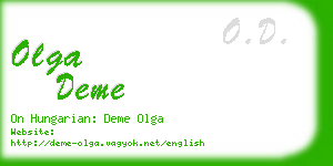 olga deme business card